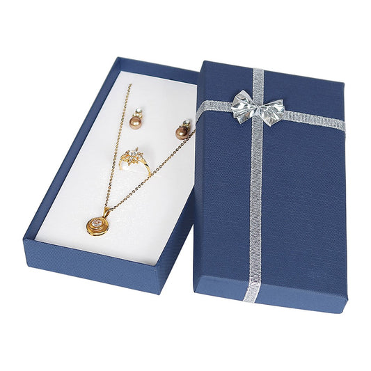 Combination Box - Bow-Tie - Blue Linen