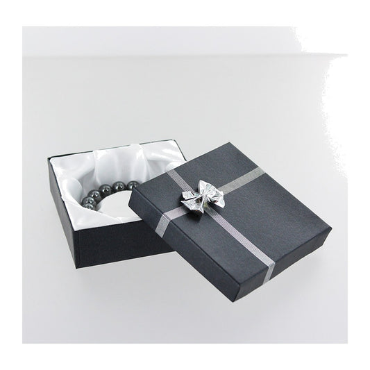 Bangle (Snap) Box - Bow-Tie - Shimmer Black / White