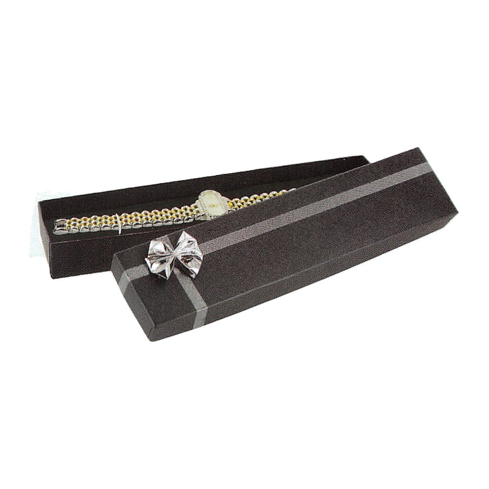 Bracelet/Watch Box - Bow-Tie - Shimmer Black / Black