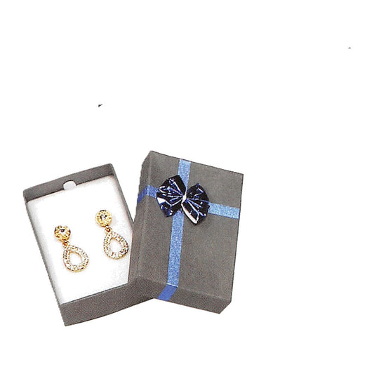 Large Earring Box - Bow-Tie - Galaxy Blue