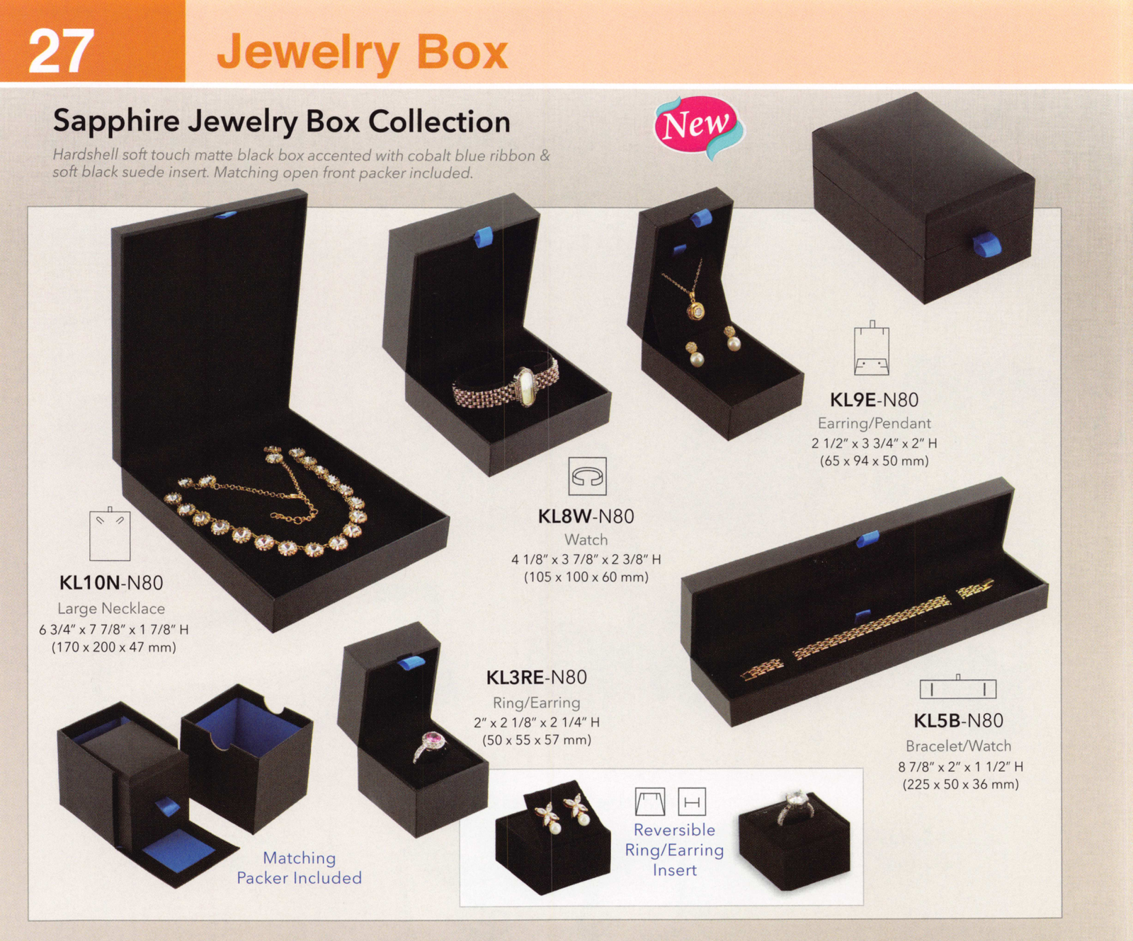 Catalog page — Sapphire Collection Boxes