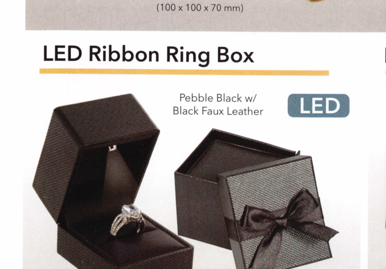 Catalog page — LED Ribbon Ring Boxes