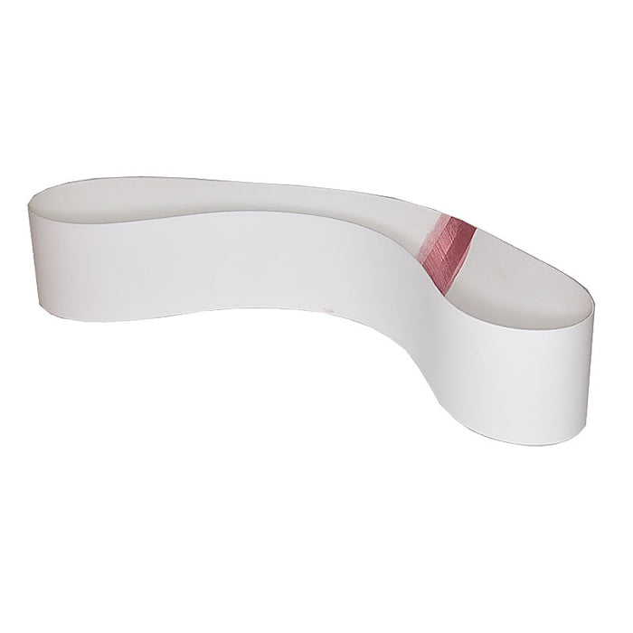 White synthetic felt polishing belt