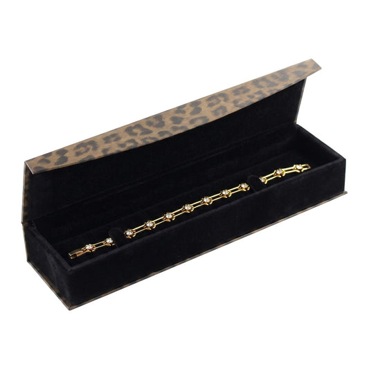 Bracelet Box - Leopard Fancy Magnetic Flap - Black Insert