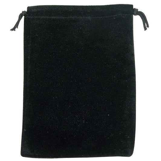 Velvet Drawstring Pouch — Deluxe Black Velvet — 3 x 4 in