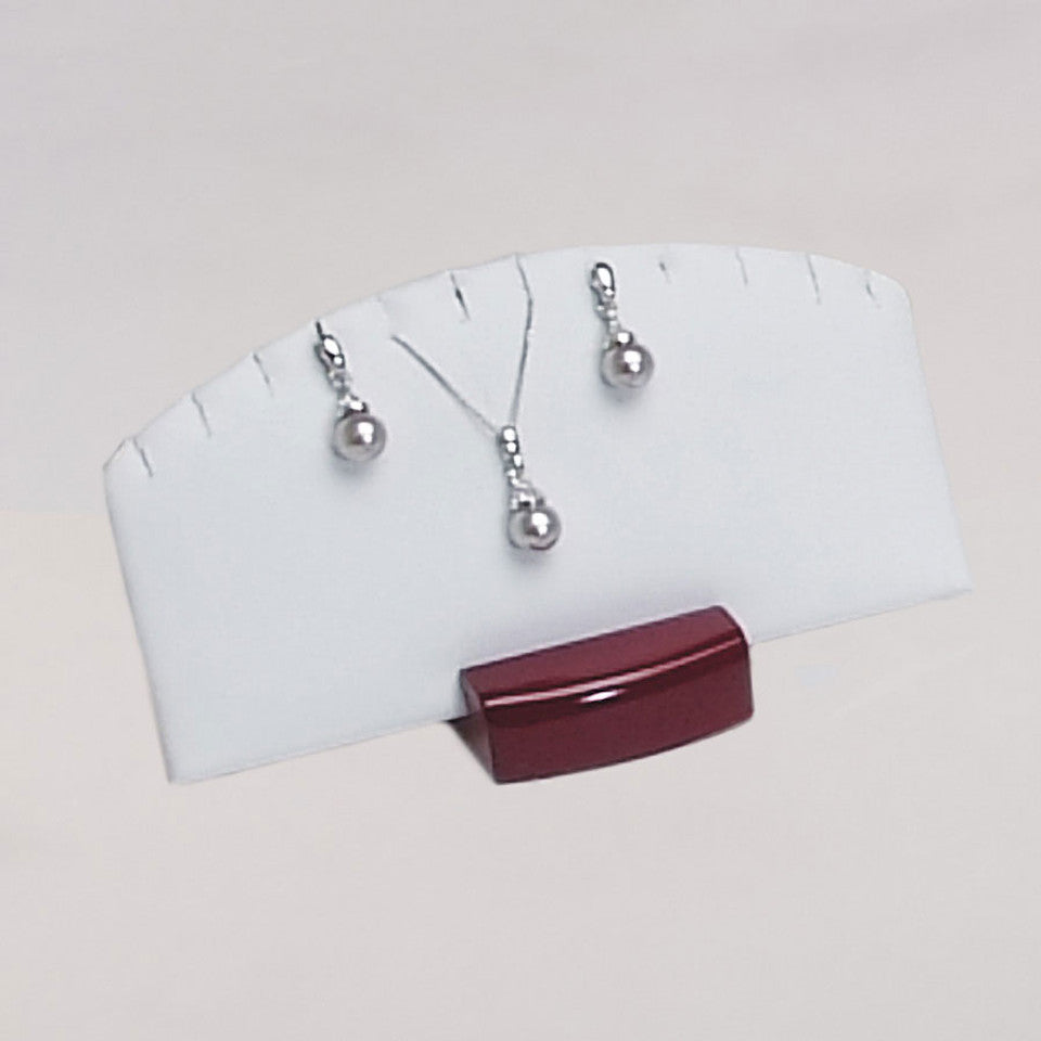 Earring Stand — White / Rosewood (set 42)
