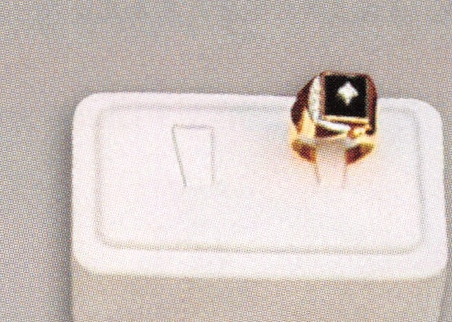 RING (2-CLIP) — Wht Faux Leather — All white