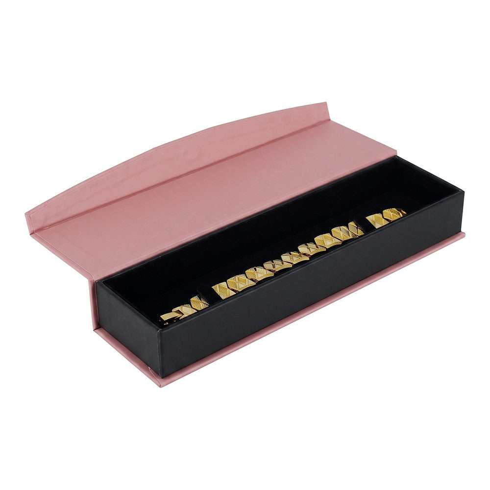 Bracelet Box - Fancy Magnetic Flap - Matte Pink