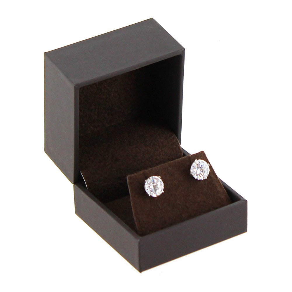 Earring Box - Padded Inset Top - Croco