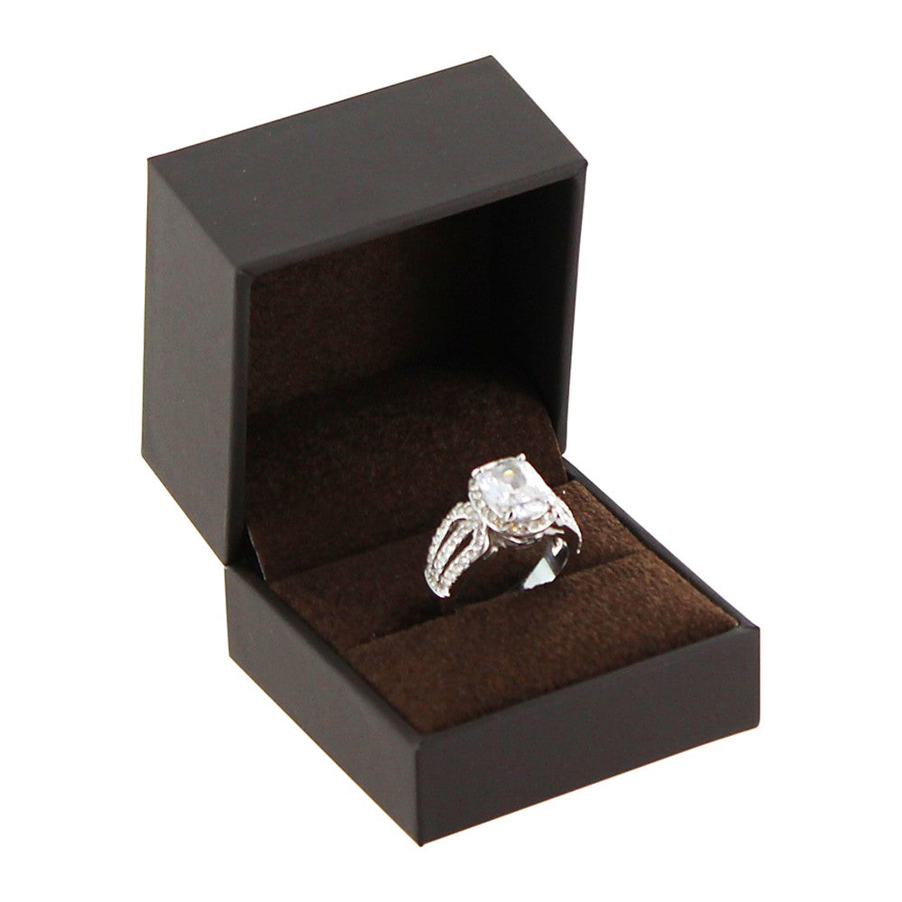 Ring Box - Padded Inset Top - Croco