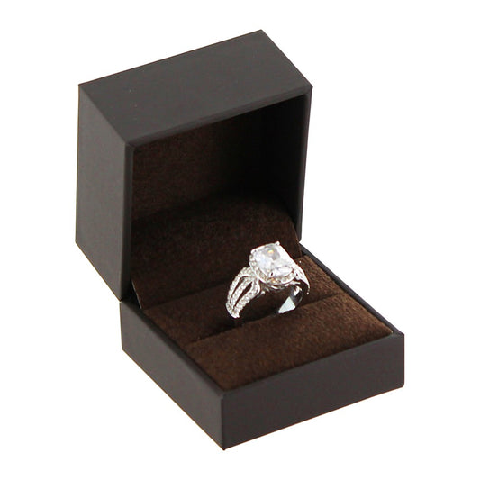 Ring Box - Padded Inset Top - Croco
