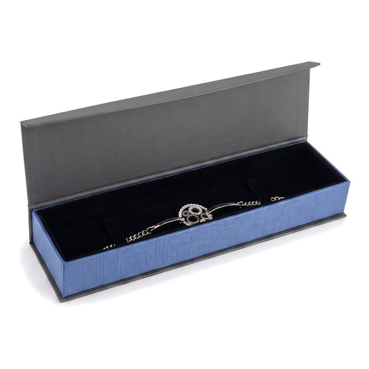 Bracelet Box - Deluxe Magnetic Flap - Cobalt Blue