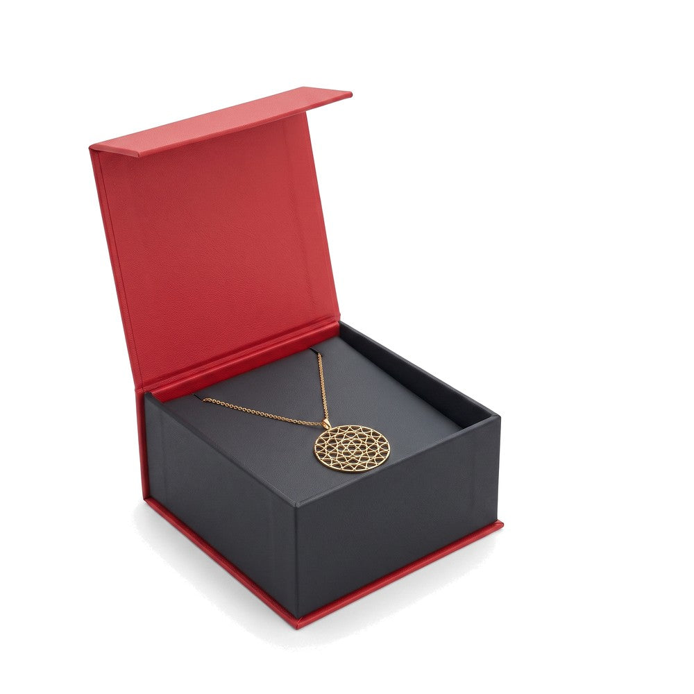 Necklace Box - Deluxe Magnetic Flap - Pebble Red