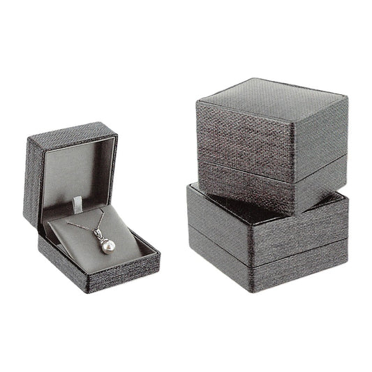 Pendant Box - Premium Ribbon - Charcoal Grey