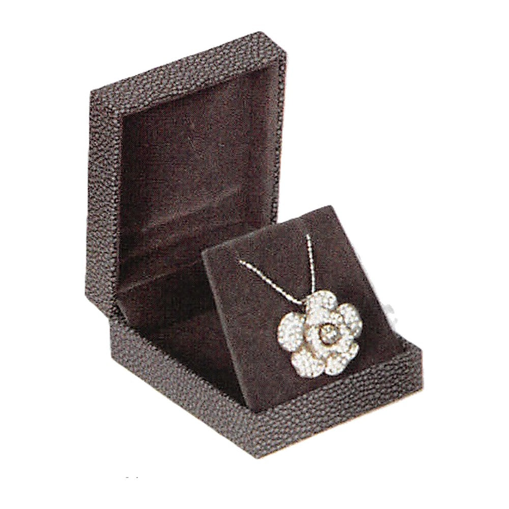 Pendant/Earring Box - Premium - Grey Shagreen