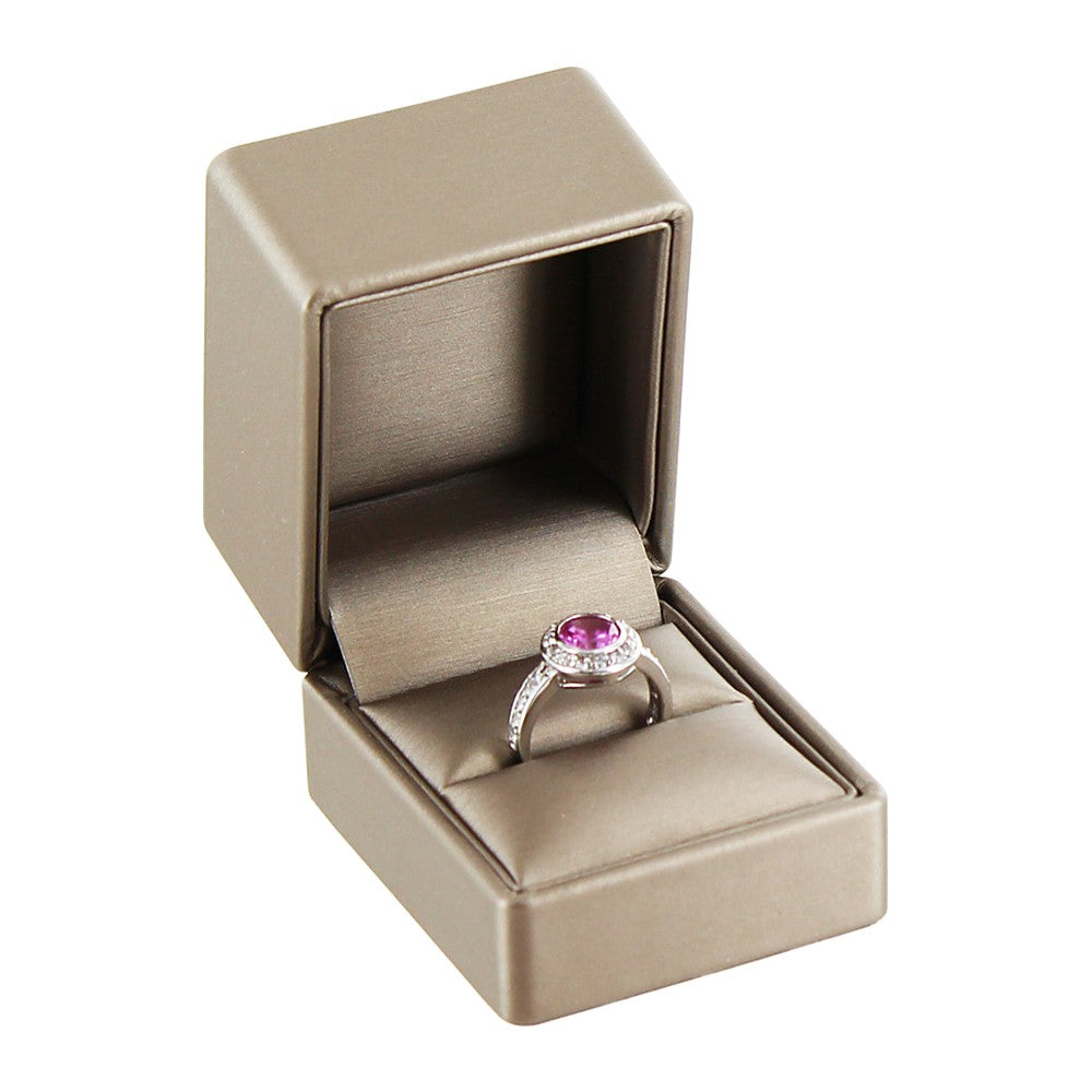 Ring Box - Premium Ribbon - Luna Bronz