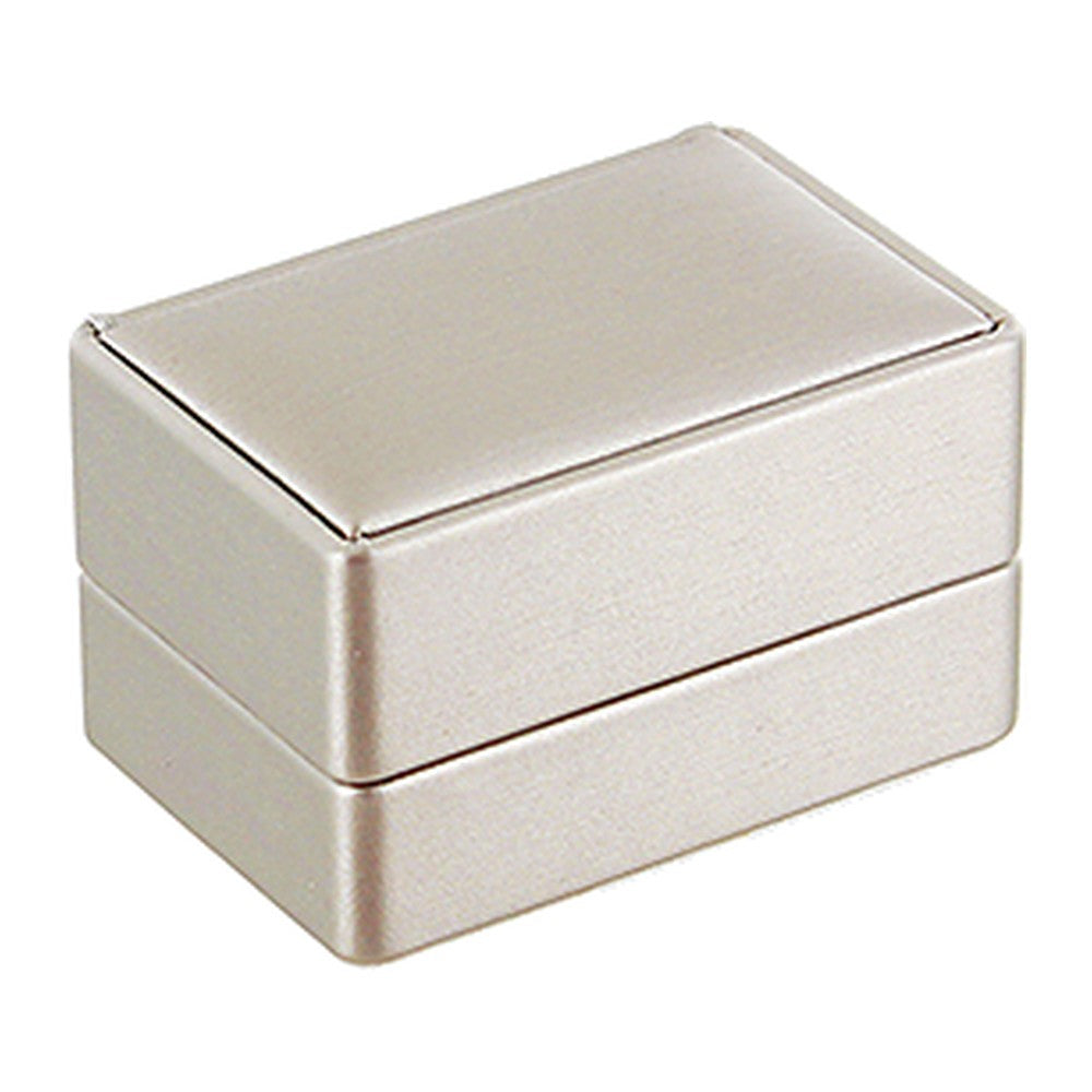 Double Ring Box - Premium Ribbon - Luna Silver