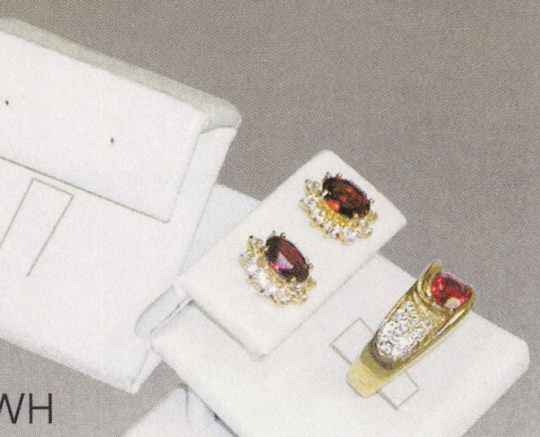 Mini Display/Insert — Earring/Ring — White Faux Leather