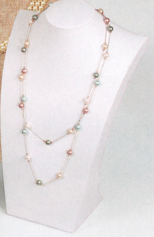 mannequin-style-stand White Faux Leather