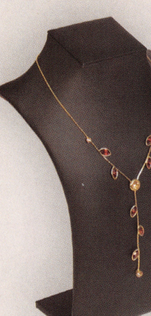 Modern Neckform — Curved Shoulder — 10 5/8" H — Black Faux Leather