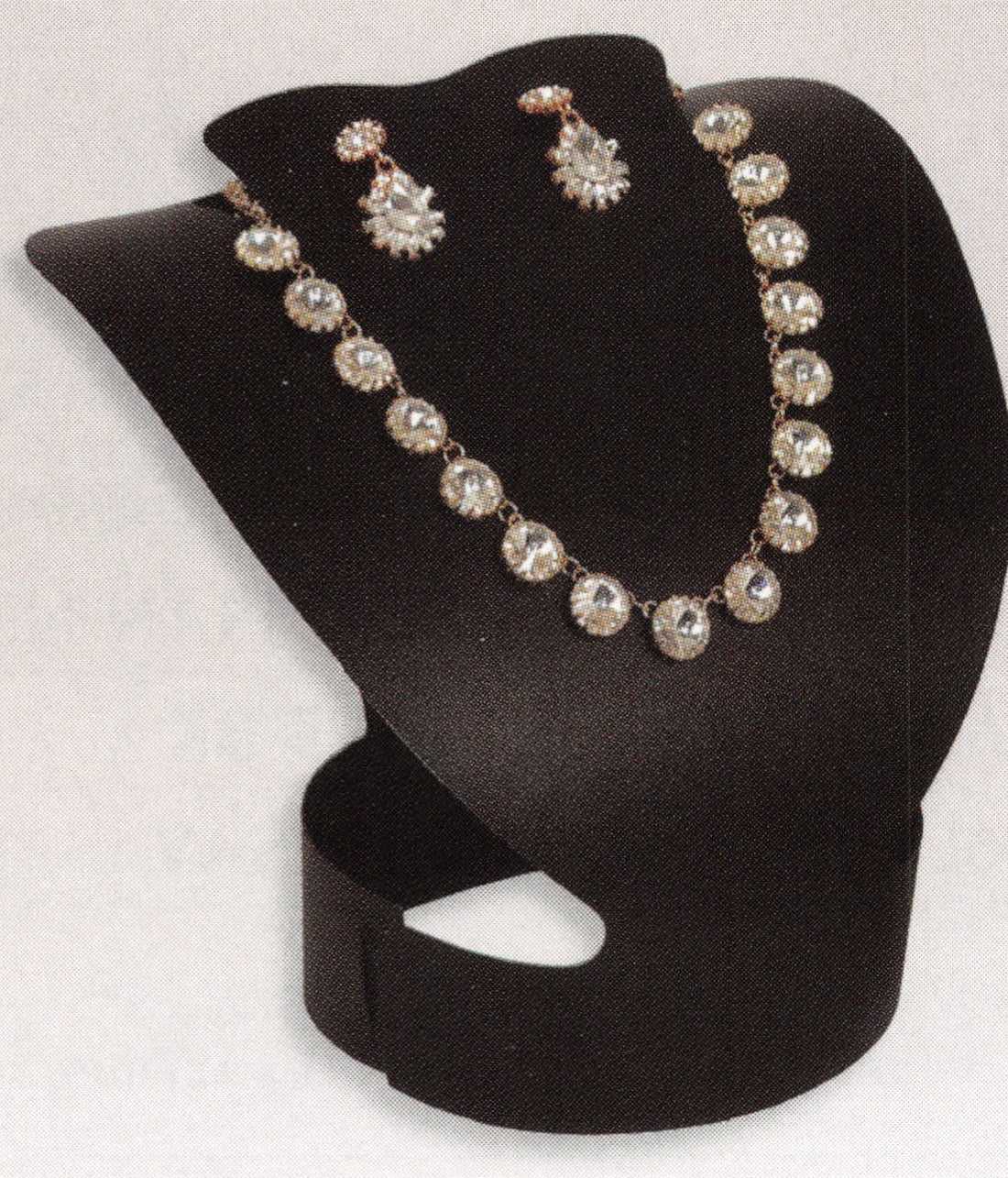 Plastic Foldable Neckform — Angled — 7 x 5 x 7 1/2" H — Black