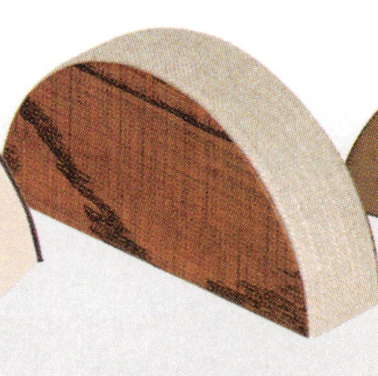 two-tone-half-moon-ramp Grey Linen w/ Wood Grain Trim