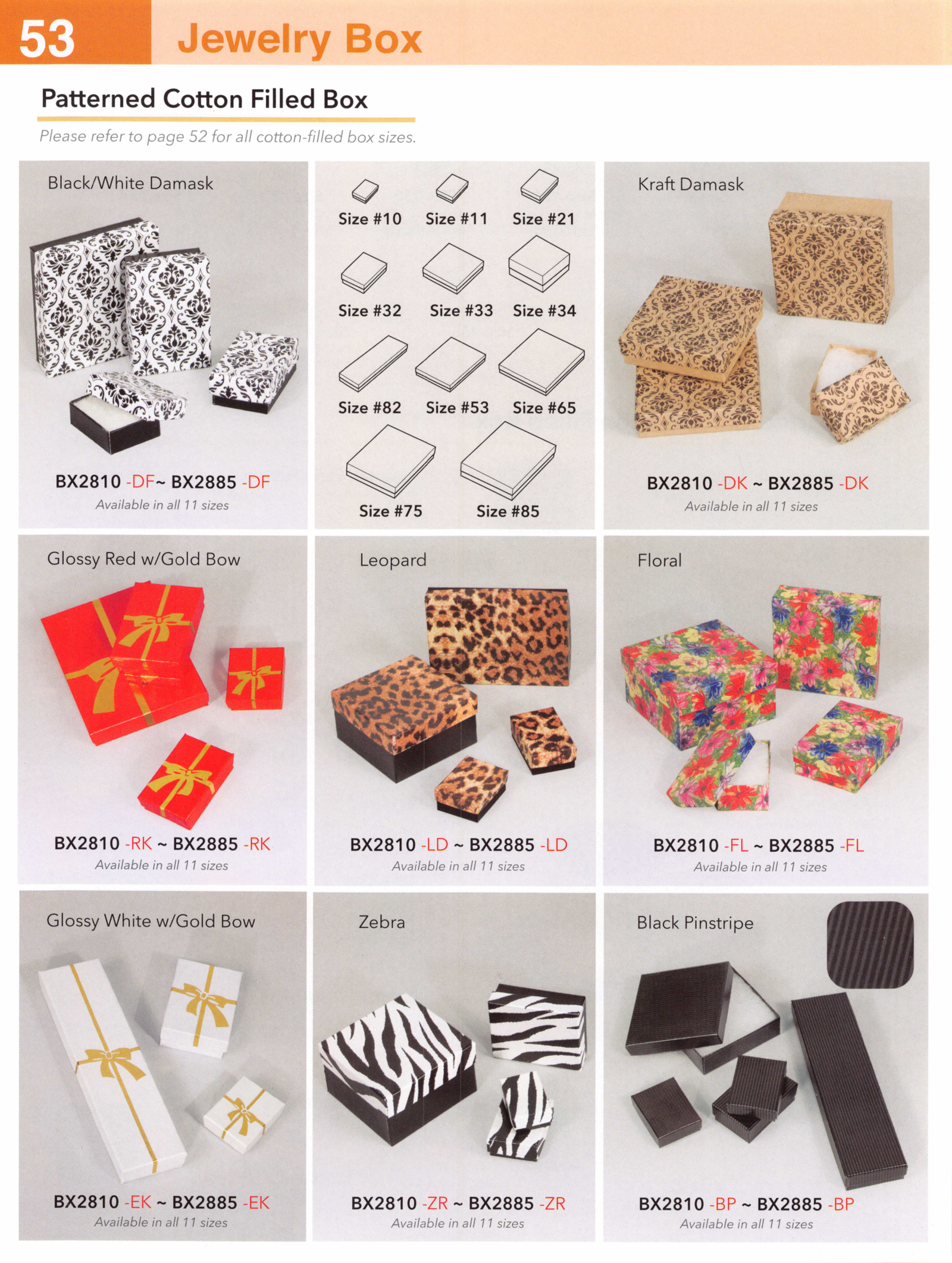 Catalog page — Patterned Cotton-Filled Box