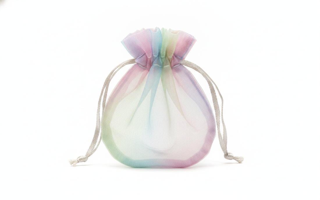 Pattern-Print Pouch — Assorted Organza Tote — One Size
