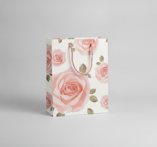 Patterned Paper Tote — Rose Dot — 3 x 2 x 3 in