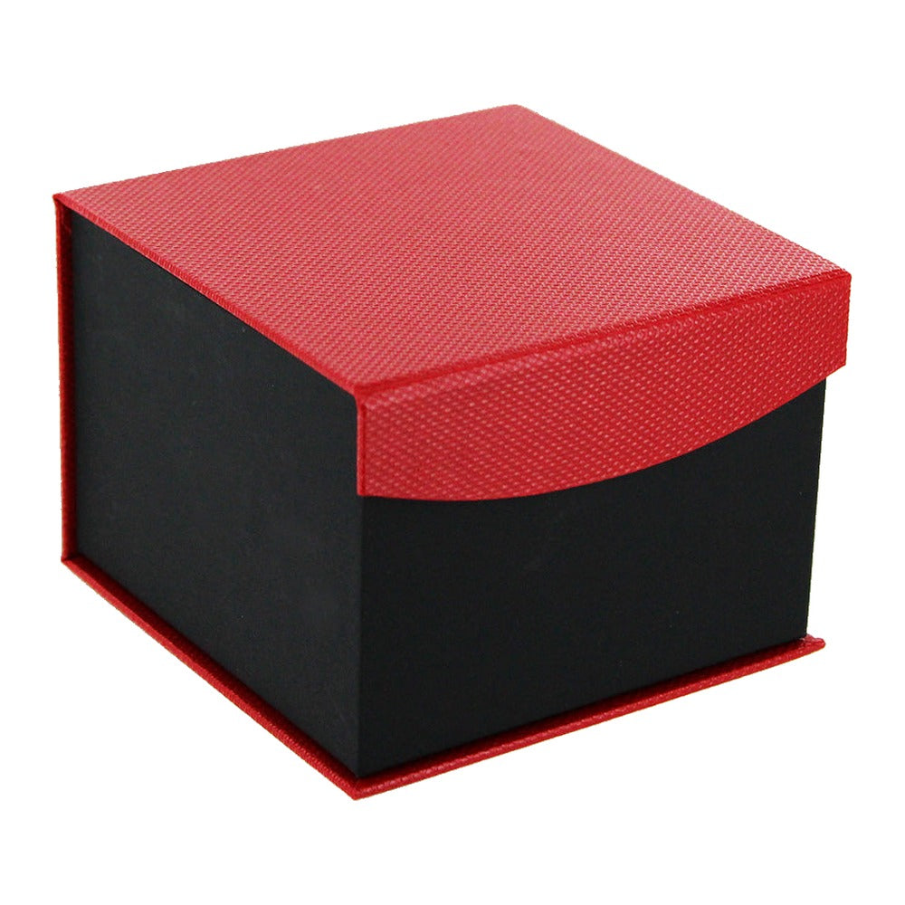 Ring Box - Deluxe Magnetic Flap - Pebble Red