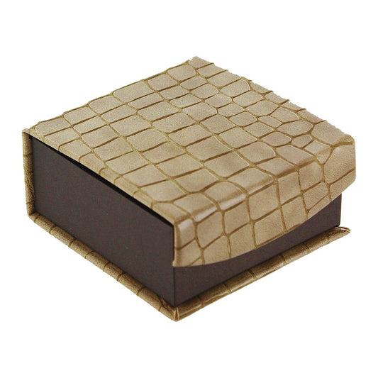 Combo / Set Box - Mock Croc Fancy Magnetic Flap - Brown