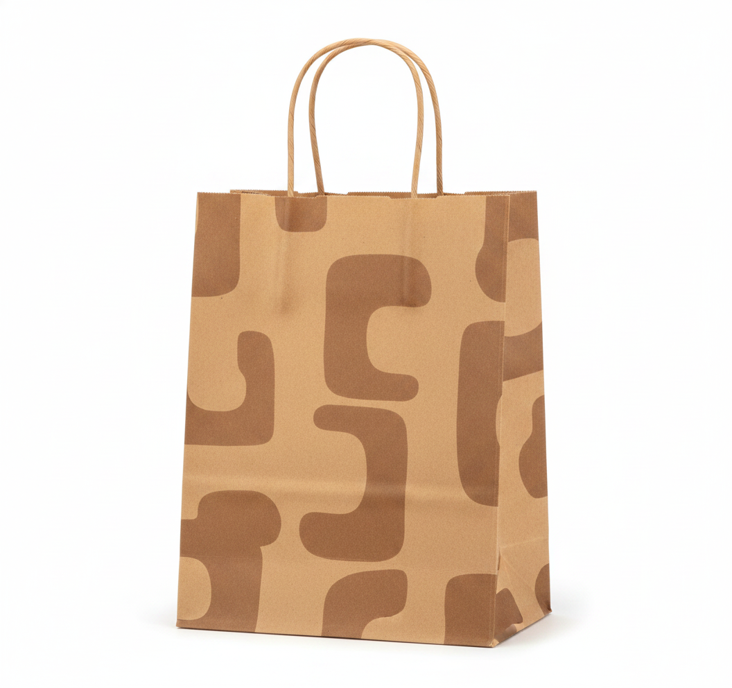 Plain Paper Gift Bag — Kraft — 6 x 9 in