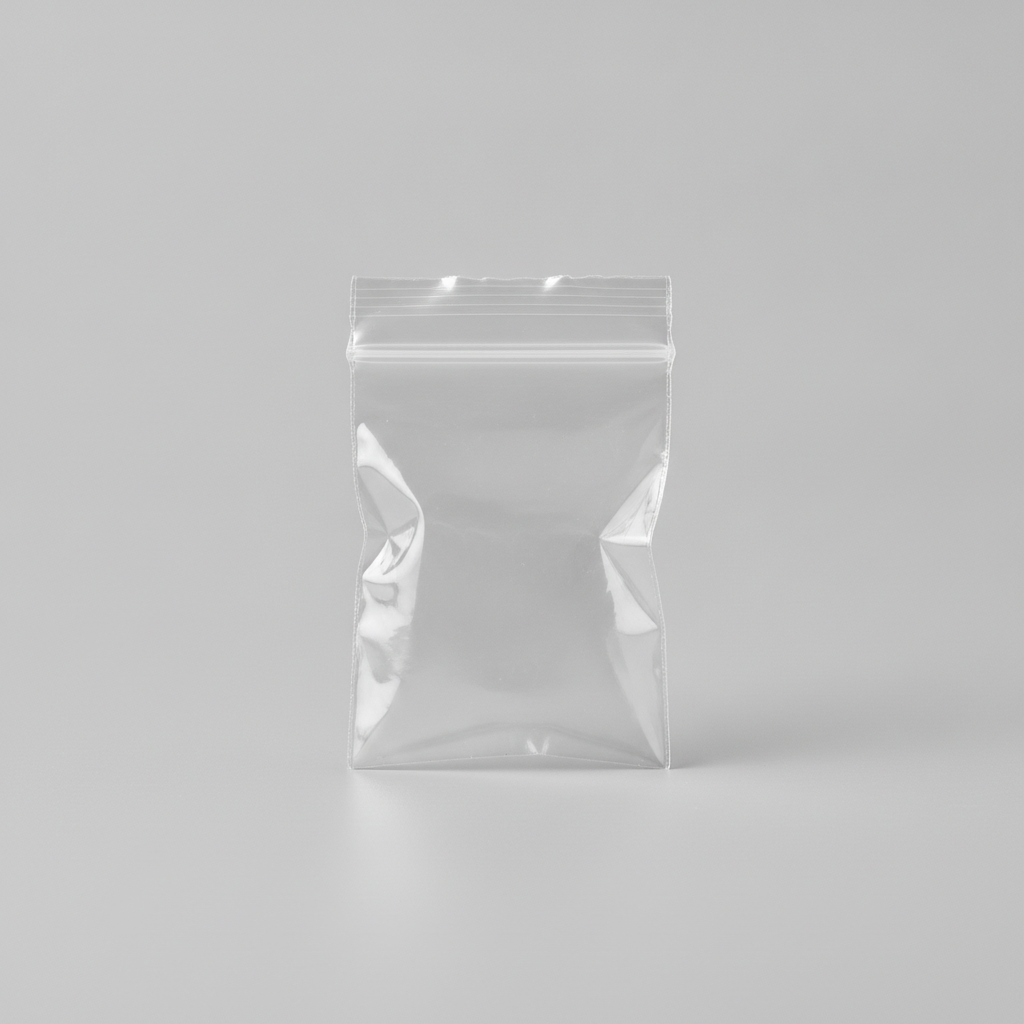 Plain PVC Zip Bag — 1 x 1 in
