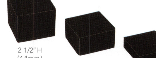 Riser Block Set — 3-Pc. Square Set — 3 1/8" Sq. — Black Velvet