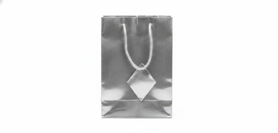 Solid Color Paper Tote — Assorted Metallic — 4.75 x 2.5 x 6.75 in