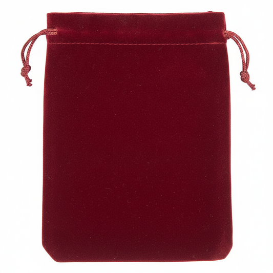 Velvet Drawstring Pouch — Deluxe Red Velvet — 1.75 x 2 in