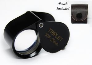 10X21MM Triplet Professional Jewelers's Loupe, Black Round Body