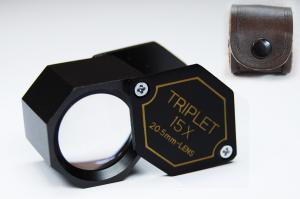 15X21MM Triplet Professional Jewelers's Loupe, Black Hexagonal Body