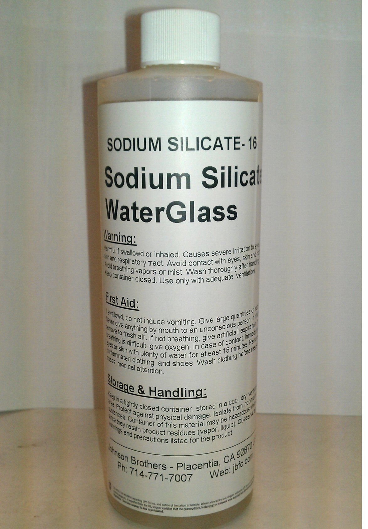 Sodium Silicate Water Glass Industrial Grade 16 Oz