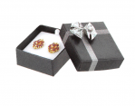 Shiny Bow-tie Earring box (BK/WH) 2