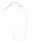 Curved Standing bust - white leather