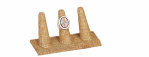 3-Finger ring stand;rectangle base - burlap