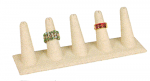 5-Finger ring stand;rectangle base- linen beige