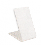 removable L pillow stand - white leather